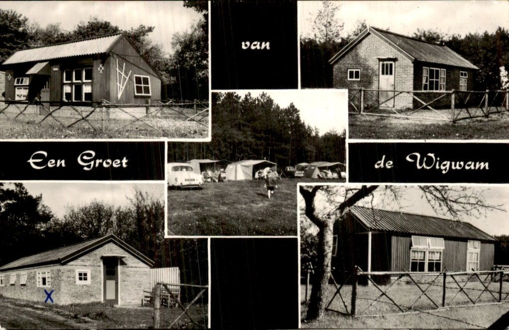 Oudemirdum - Wigwam - Camping, Verzamelen, Ophalen of Verzenden, 1960 tot 1980, Gelopen, Friesland