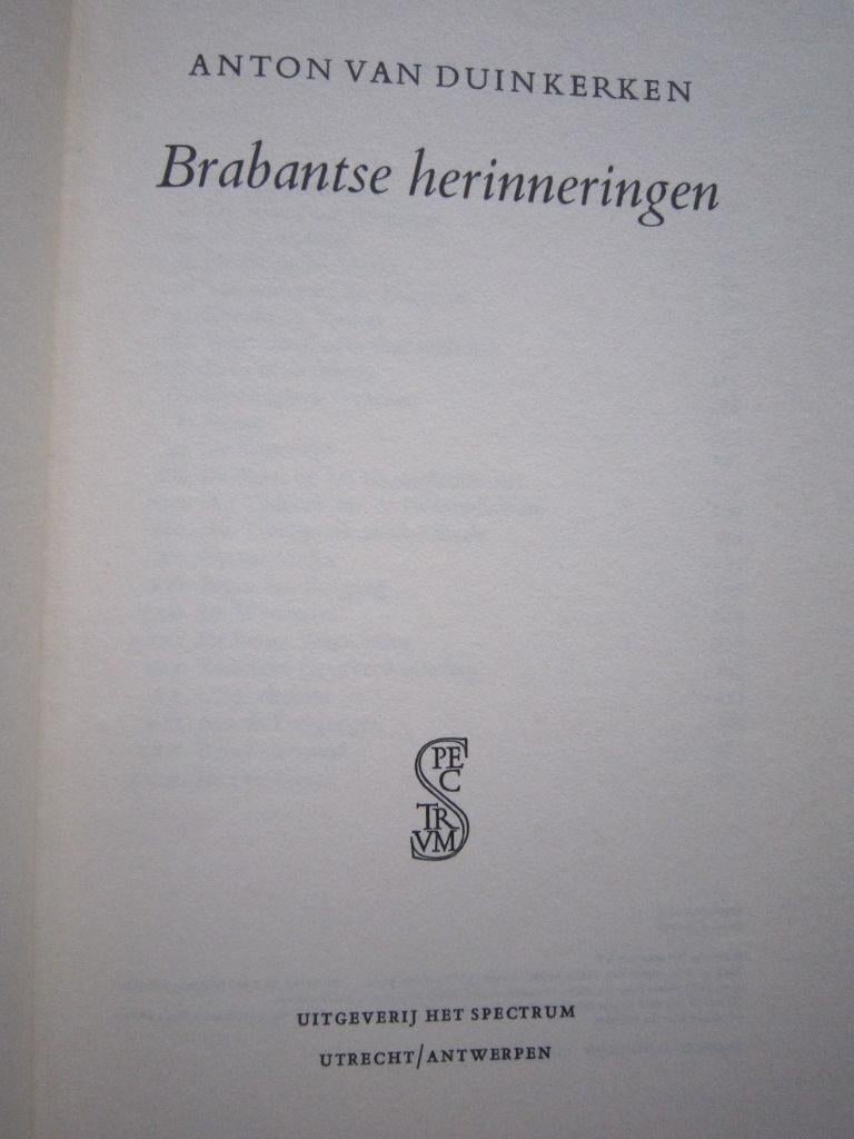 Anton van Duinkerken - Brabantse herinneringen, Ophalen, Gelezen, Noord-Brabant