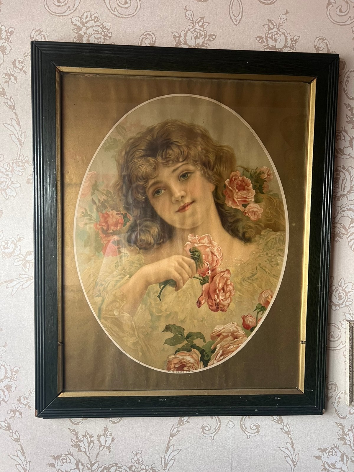 Lijst met mooie print, Portret of Personen, Overige technieken, Papier, Vintage