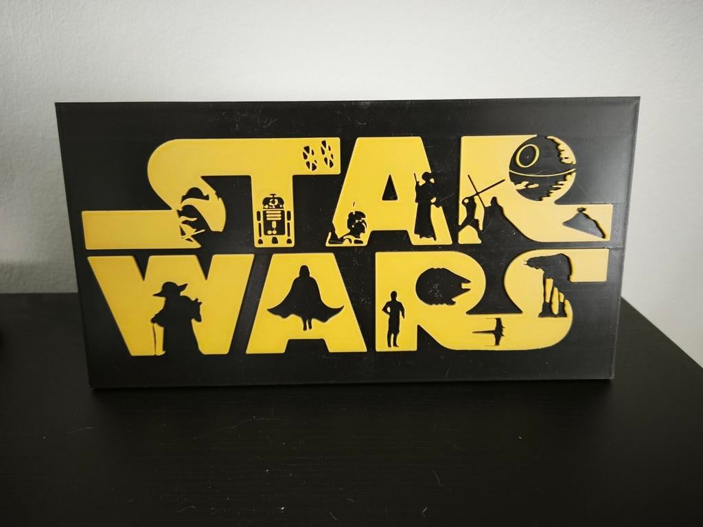 STAR WARS logo 3d geprint, Verzamelen, Star Wars, Nieuw, Ophalen of Verzenden