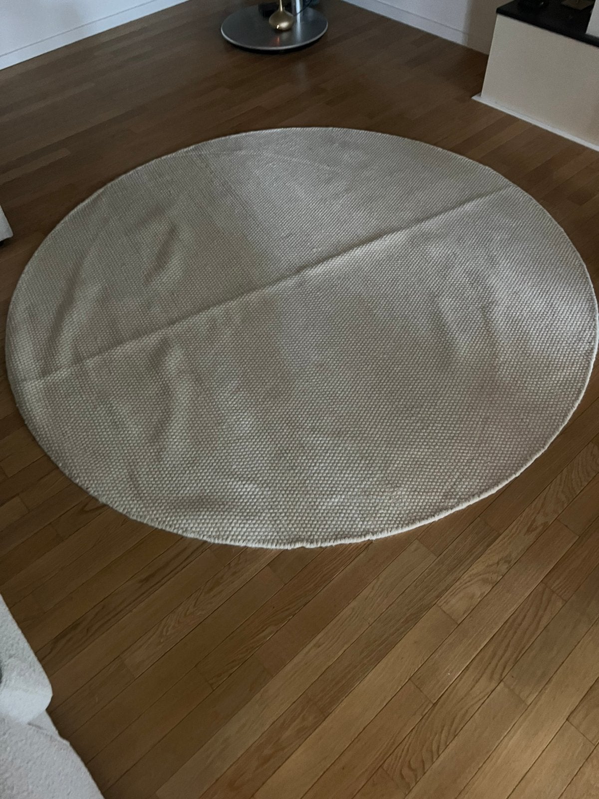 Rond wollen fjell wit vloerkleed  200cm, Huis en Inrichting, Stoffering | Tapijten en Kleden, Verzenden, Wit, Rond, 200 cm of meer