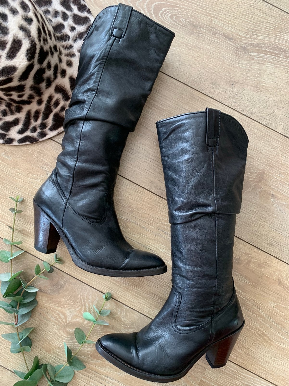 Sendra hoge cowboylaarzen met hak 38, Hoge laarzen, -, Zwart, -