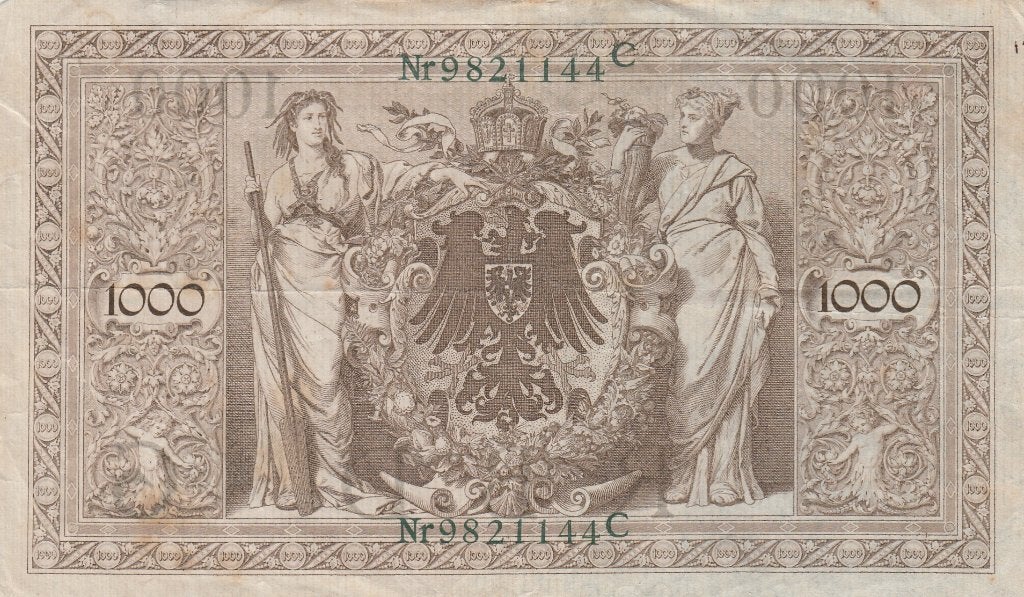 Reichsbankbiljet van 1000 Mark uit 1910, Ophalen of Verzenden, Duitsland