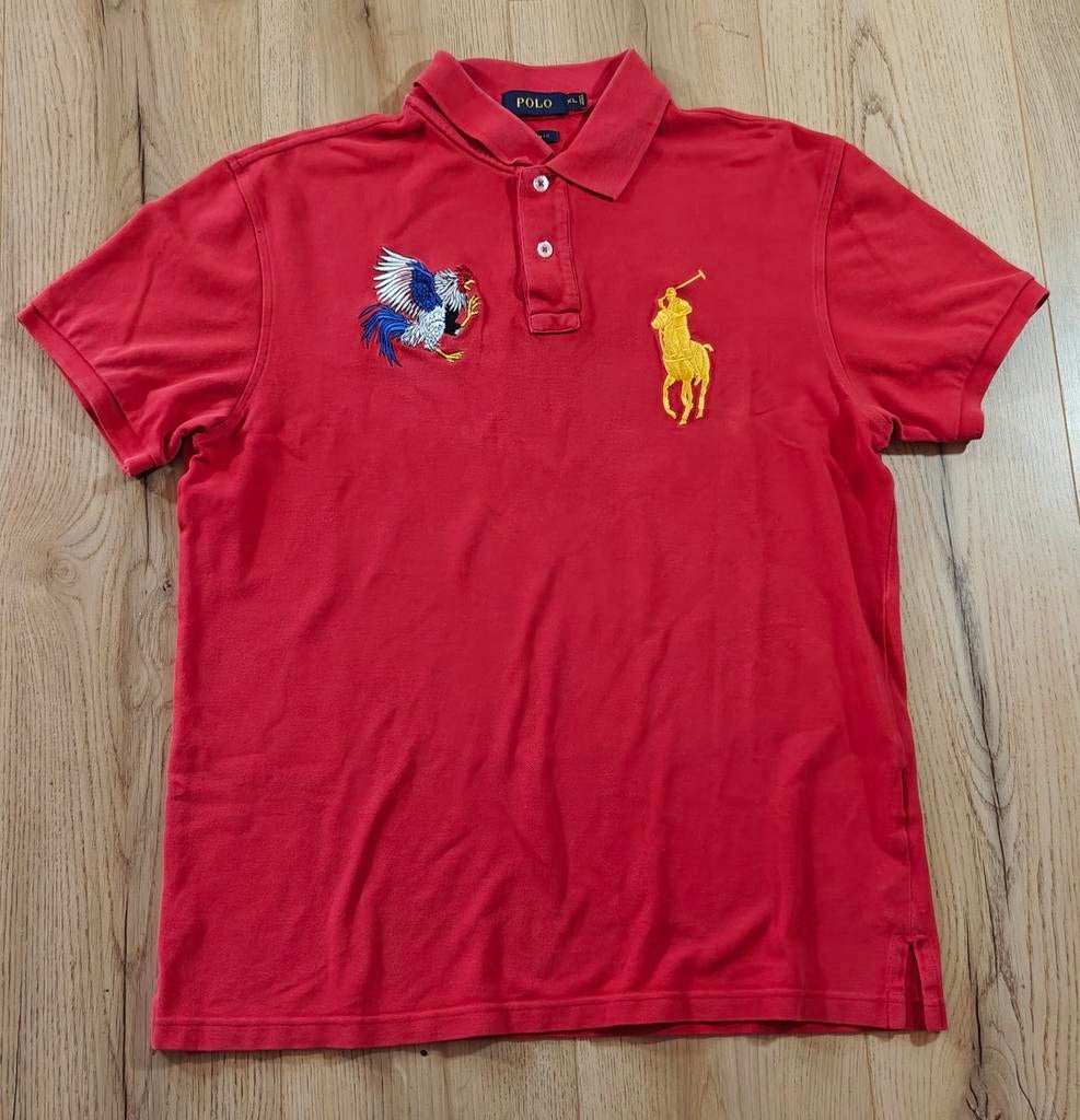 Polo Ralph Lauren polo rood XL Big Pony haan borduursel, Maat 56/58 (XL), Ophalen of Verzenden, Rood, Polo Ralph Lauren