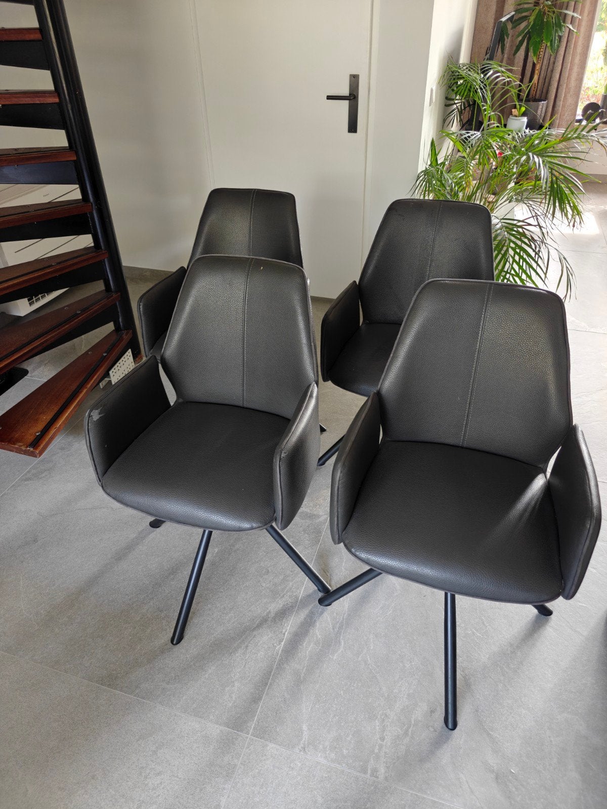 Eetkamer stoelen 4 stuks, gratis afhalen, Huis en Inrichting, Stoelen, Ophalen, Gebruikt, Vier, Leer