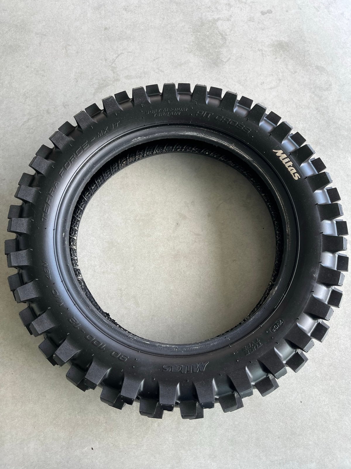 Ktm sx 50  Mitas  Cross band 90/100-12, Ophalen of Verzenden, Gebruikt