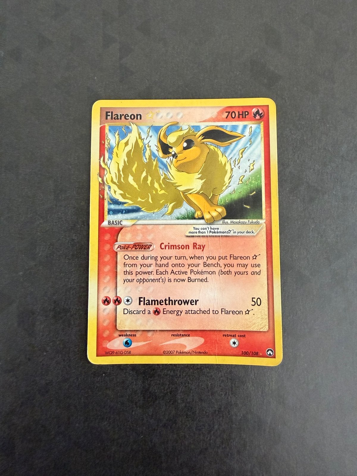 Flareon [Gold Star] #100 Pokemon Power Keepers, Ophalen of Verzenden, Gebruikt, Losse kaart