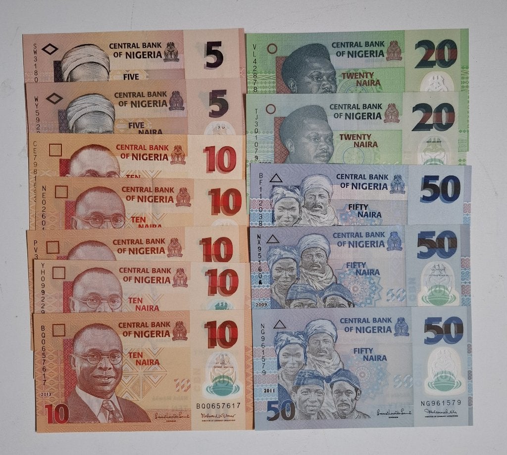 NIGERIA 12 bankbiljetten, Postzegels en Munten, Ophalen of Verzenden, Nigeria, Setje