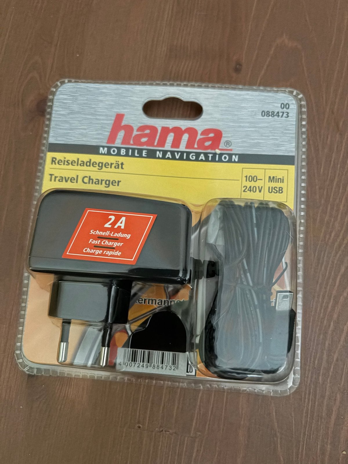 64x Hama Reislader 2A Snellader met Mini USB Kabel, Universeel, Adapter, Nieuw, Ophalen of Verzenden