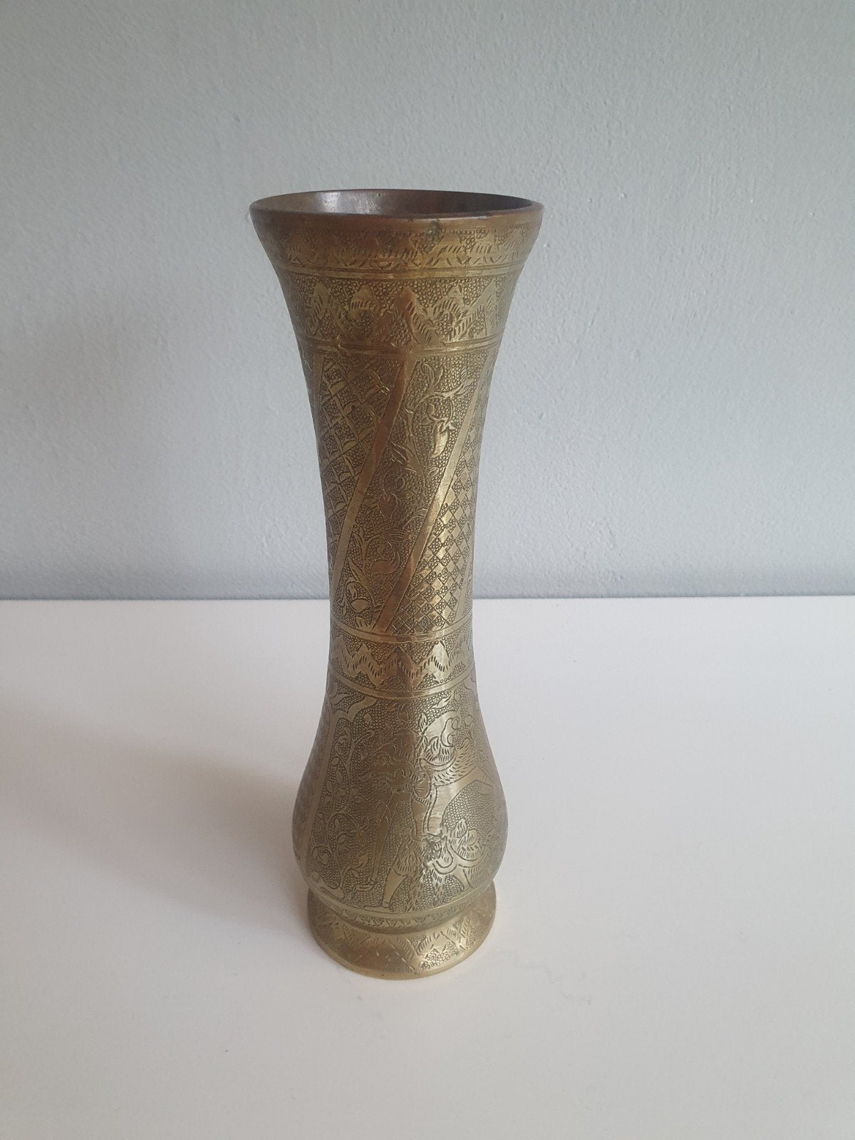 Vintage Messing Vaas uit Java, Indonesië, Ophalen of Verzenden
