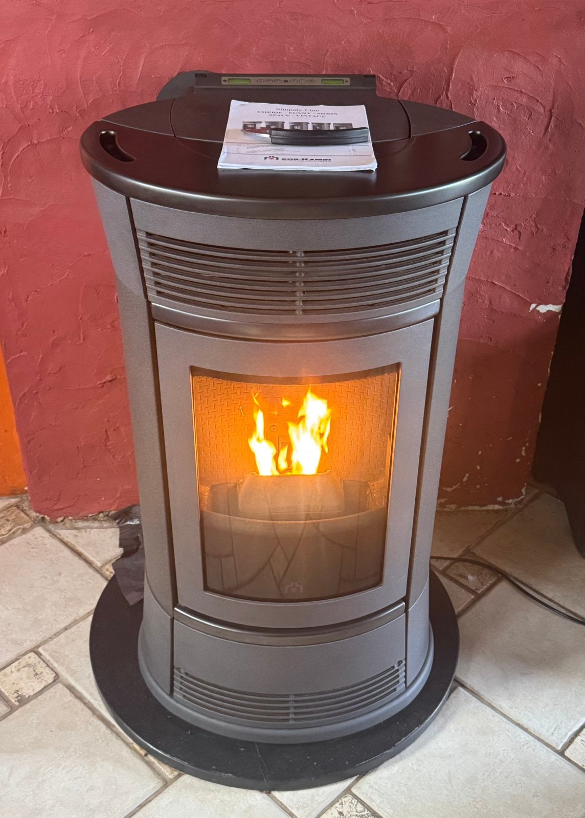 Pelletkachel Edilkamin FUNNY 11 KW met afstandsbediening, Huis en Inrichting, Ophalen, Zo goed als nieuw, Hout, Houtkachel
