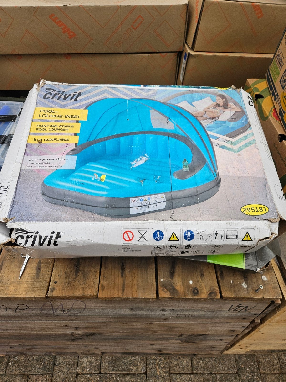 Zwembad eiland opblaasbaar., Ophalen, Minder dan 200 cm, Opblaaszwembad, Minder dan 80 cm