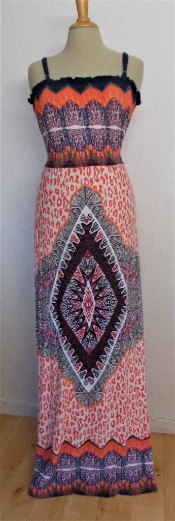 Ibiza/hippie look maxi print dress! 40, Kleding | Dames, Jurken, Maat 38/40 (M), Meerkleurig, Ophalen of Verzenden, Zo goed als nieuw
