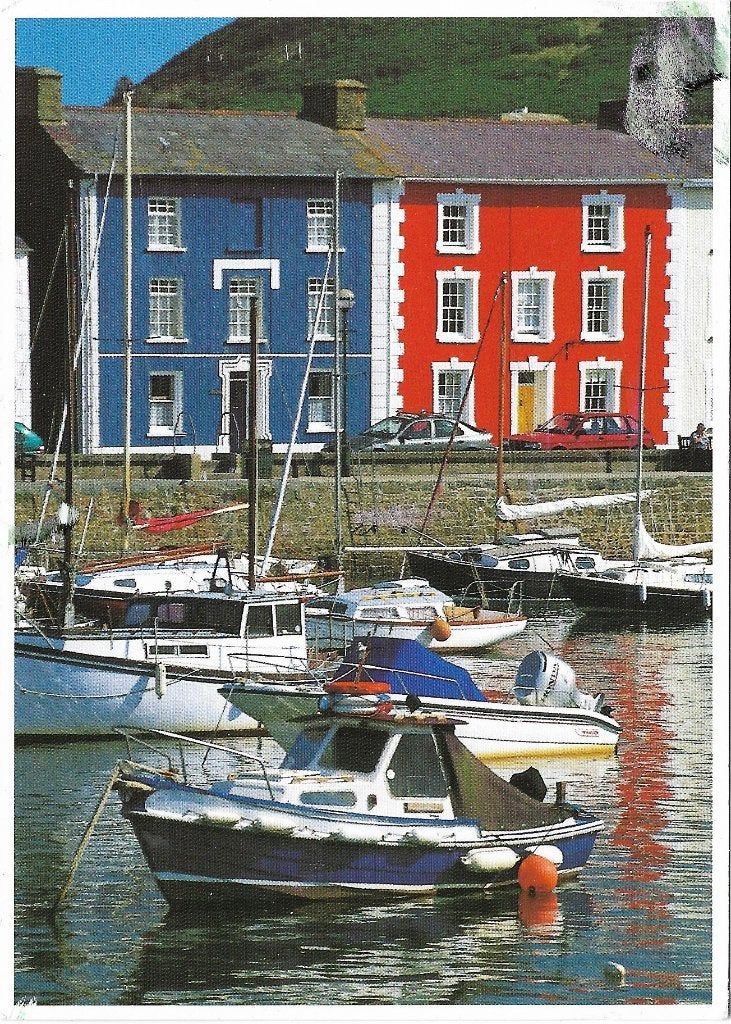 Ansichtkaart  	Aberaeron (Wales)	Boten in de haven, Verzenden, 1980 tot heden, Gelopen, Engeland