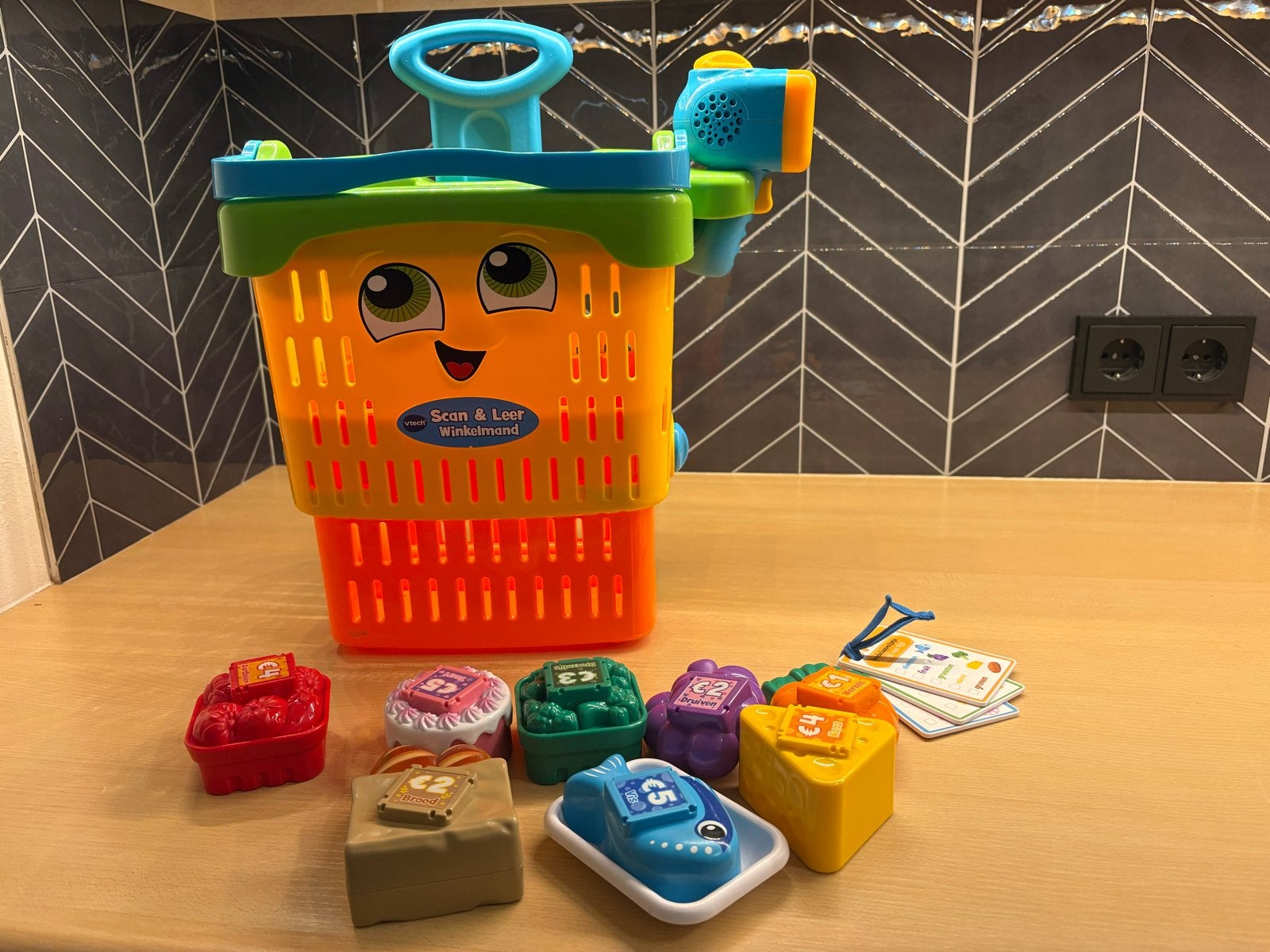 VTech Scan & Leer Winkelmandje met accessoires, Ophalen of Verzenden, Zo goed als nieuw, Overige typen, Met licht