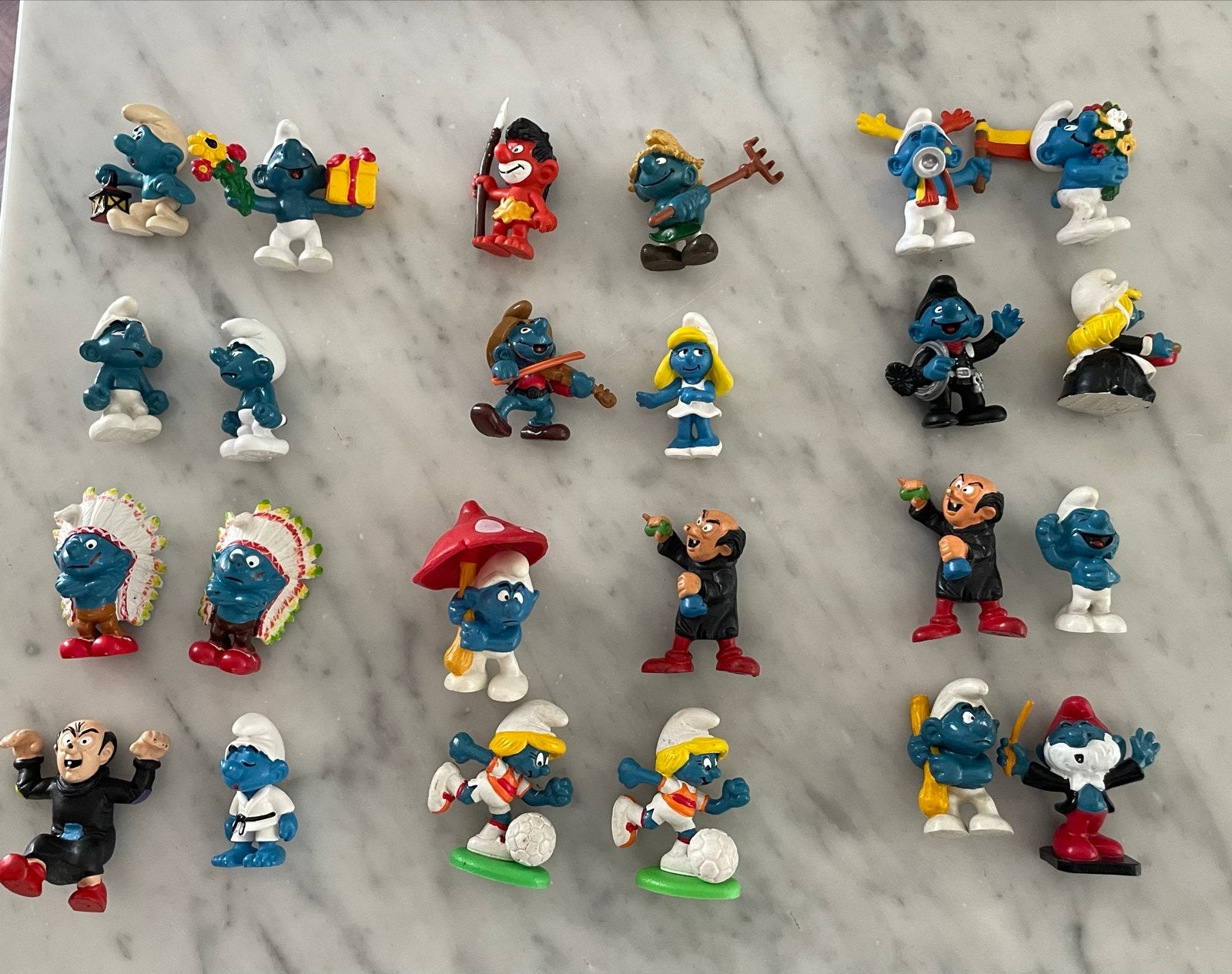 Grote collectie Smurfen figuren en huisjes (Schleich), Ophalen of Verzenden, Gebruikt