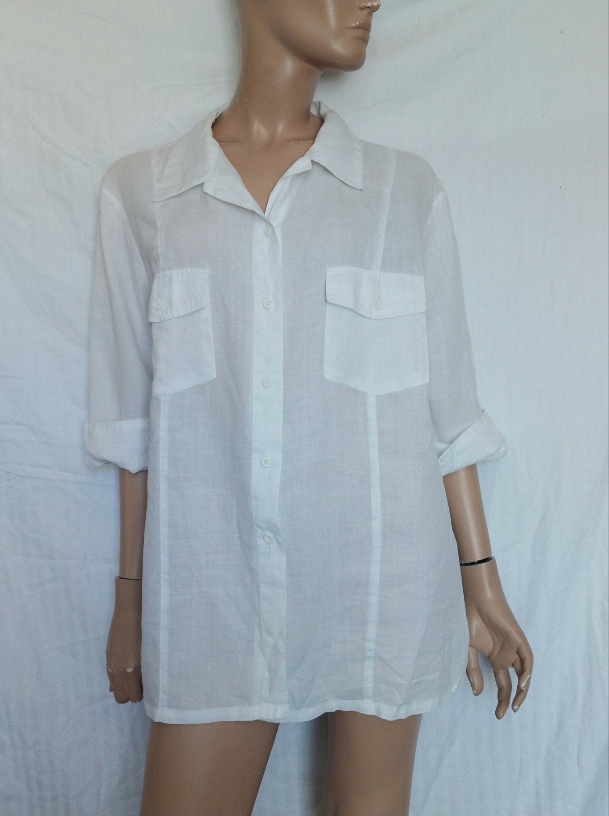 ENCADEE LINNEN Blouse,  Maat 44 - 46, Ophalen of Verzenden, Zo goed als nieuw, Maat 42/44 (L), Wit