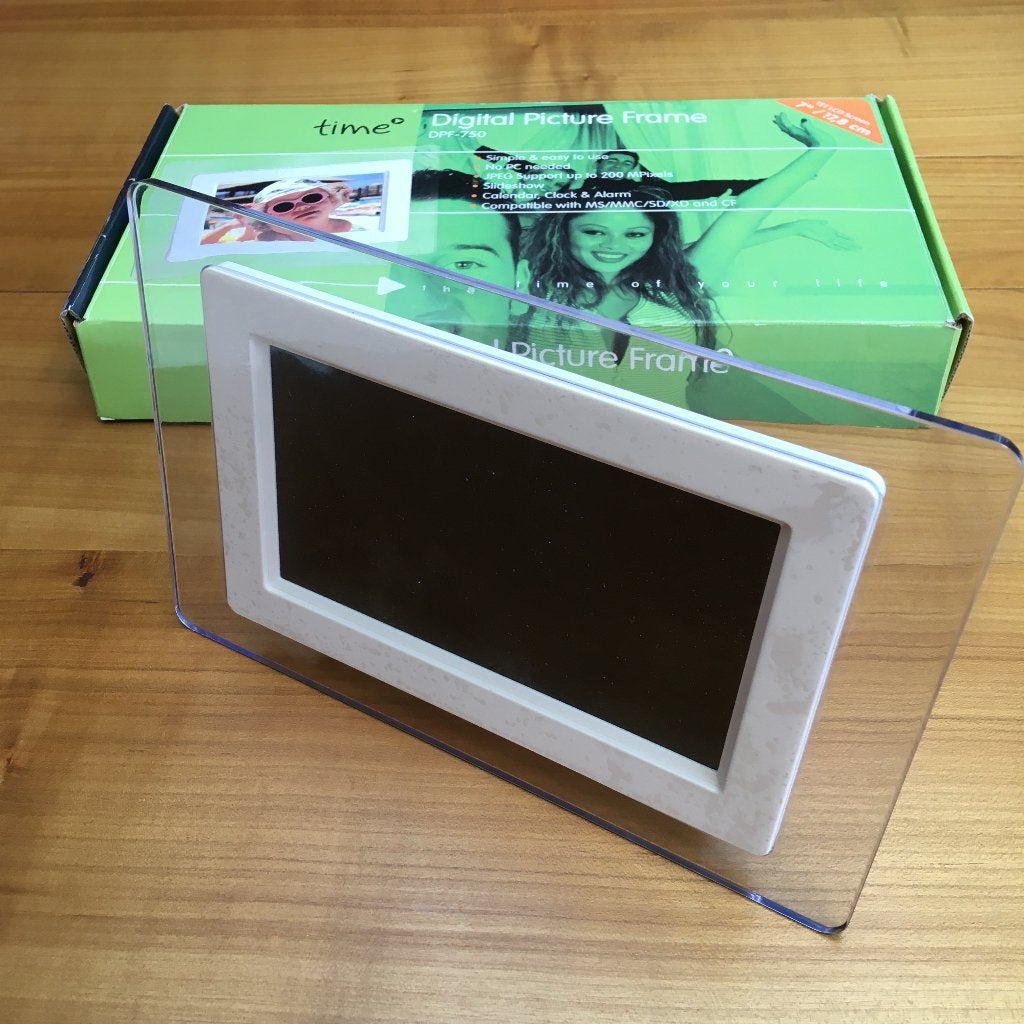Digitale fotolijst met 7 inch Lcd-scherm en klokfunctie, Ophalen of Verzenden, Nieuw, Kleiner dan 8 inch, Klokfunctie