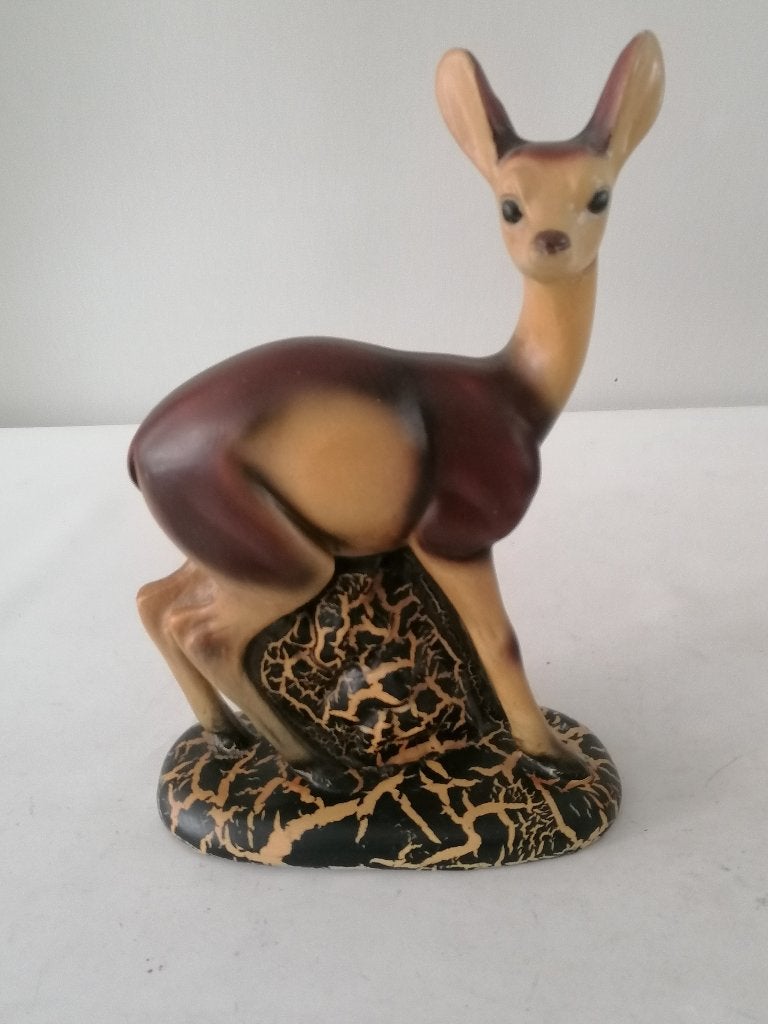 vintage beeld van een hert, Ophalen of Verzenden