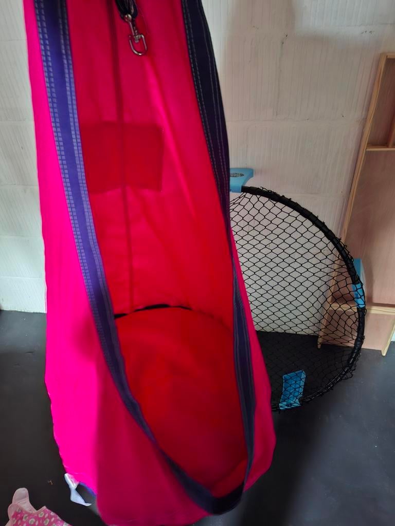 Schommelzak roze met haak voor plafondbevestiging, Ophalen of Verzenden