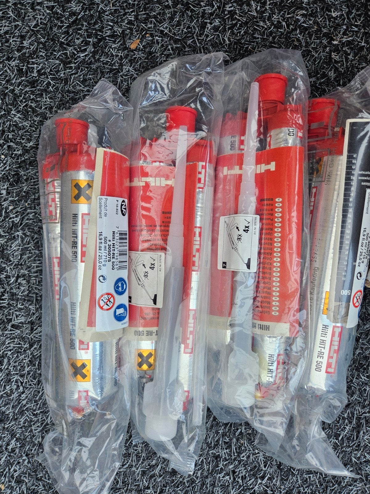 4x Nieuwe Hilti HIT-RE 500 V4 injectiemortel 500ml/705g, Doe-het-zelf en Verbouw, Gereedschap | Handgereedschap, Ophalen of Verzenden