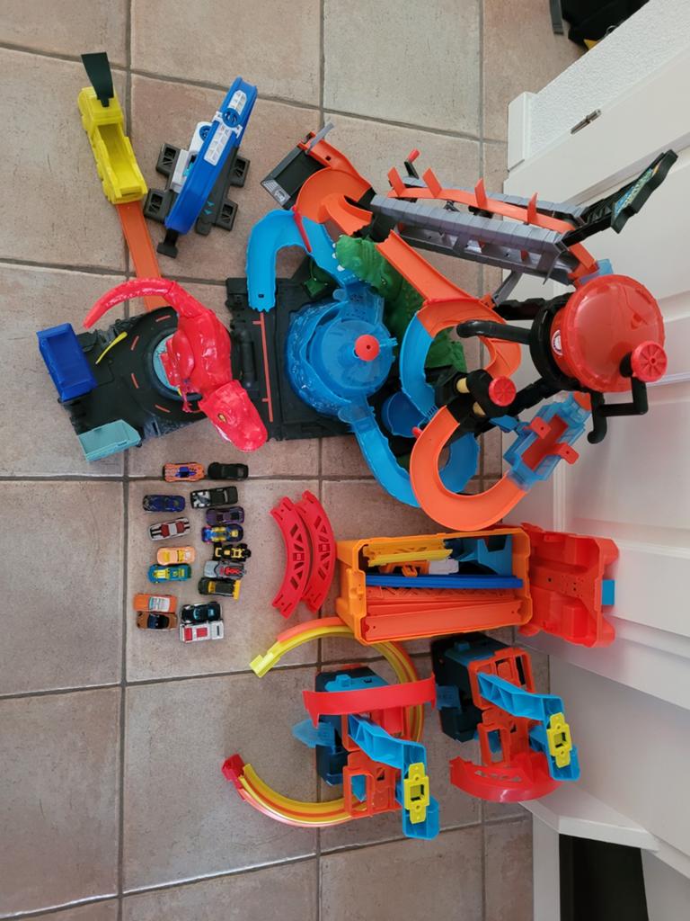 Grote hotwheels set, Ophalen, Gebruikt, Met looping, Hot Wheels