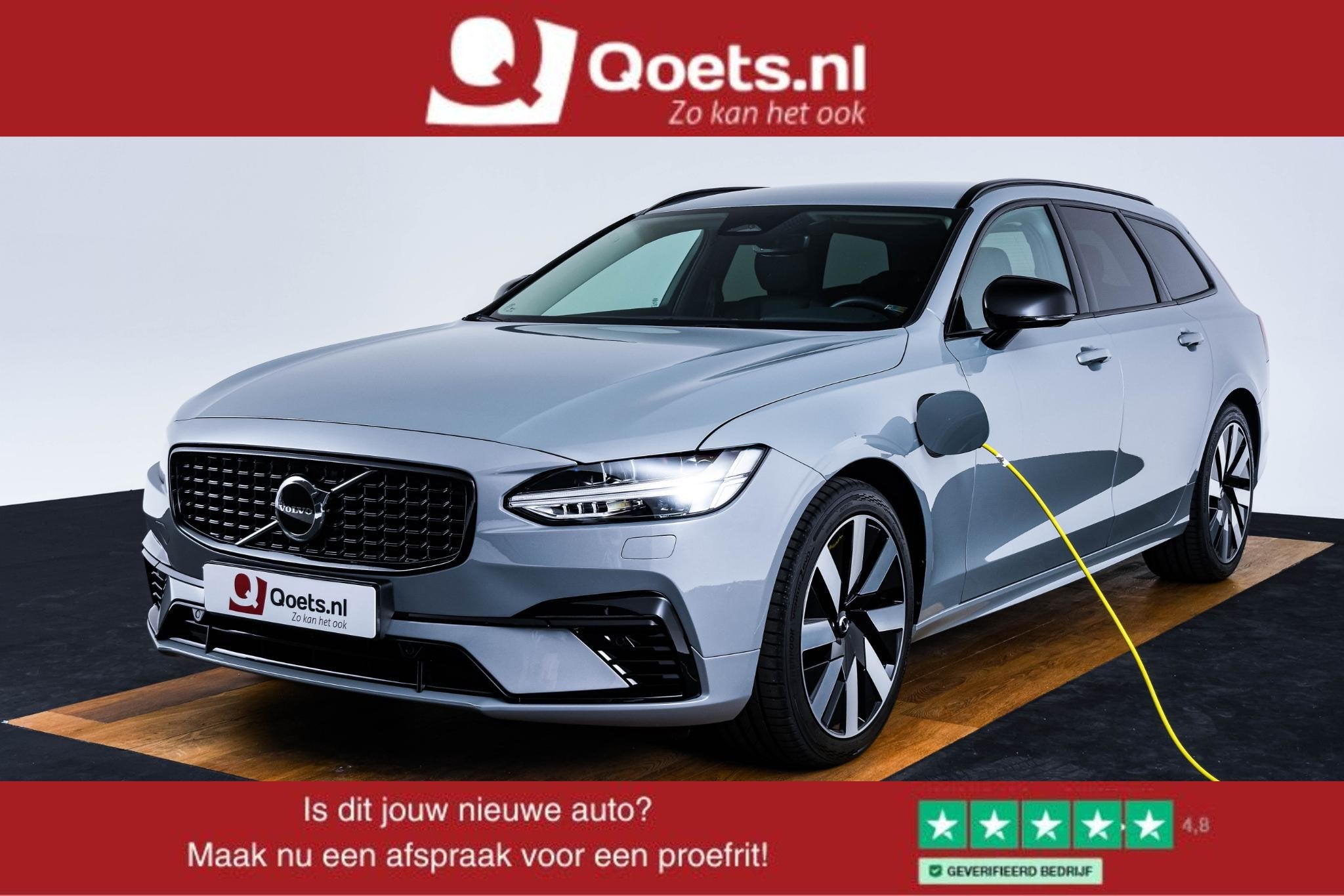 Volvo V90 2.0 T6 Plug-in hybrid AWD Plus Dark Trekhaak - Ada, Automaat, Dealer onderhouden, 4 cilinders, 180 min