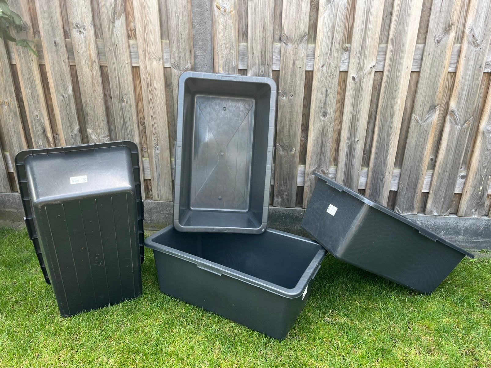 Kunststof bakken Gripline 90 liter 4 stuks, Ophalen, 40 tot 60 cm, 75 tot 100 cm, Nieuw