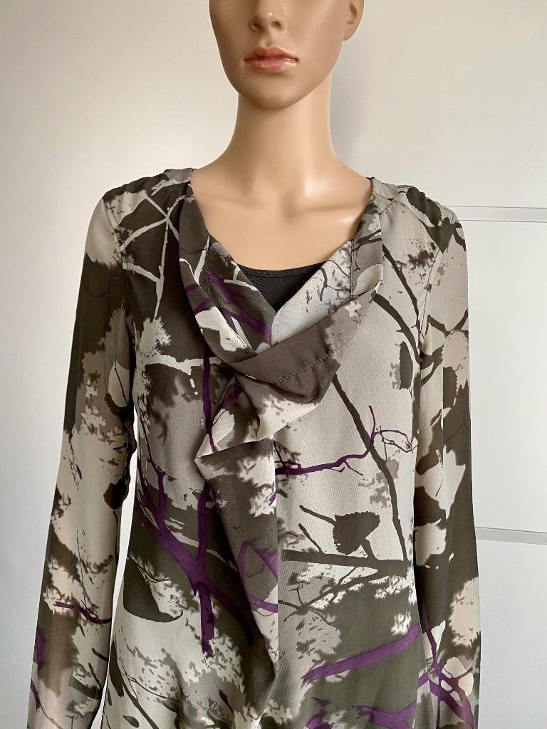 F1068 Sandwich maat 36=S jurk jurkje tuniek grijs blouse, Kleding | Dames, Ophalen of Verzenden, Zo goed als nieuw, Knielengte