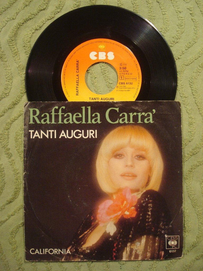 Raffaella Carra 7" Vinyl Single: ‘Tanti auguri’ (Nederland), Ophalen of Verzenden, Zo goed als nieuw, Pop