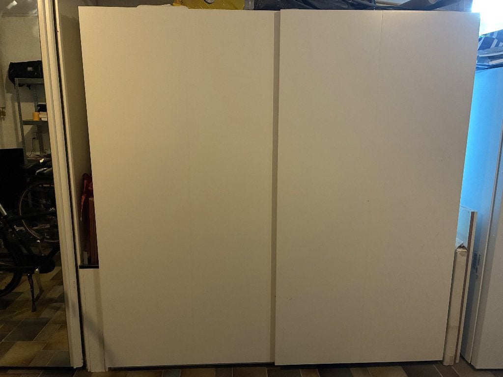 Schuifdeurkast IKEA, Ophalen, 200 cm of meer, 150 tot 200 cm, Strak, wit