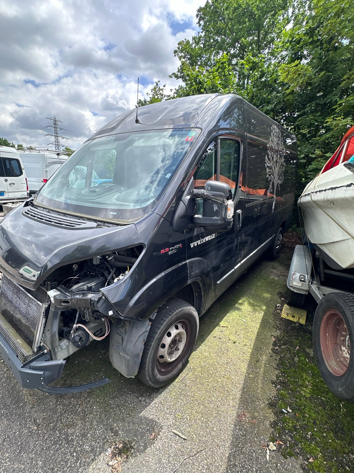 Fiat ducato bj 2017 geen motor en bak aanwezig, Achterwielaandrijving, Euro 6, 4 cilinders, Zwart