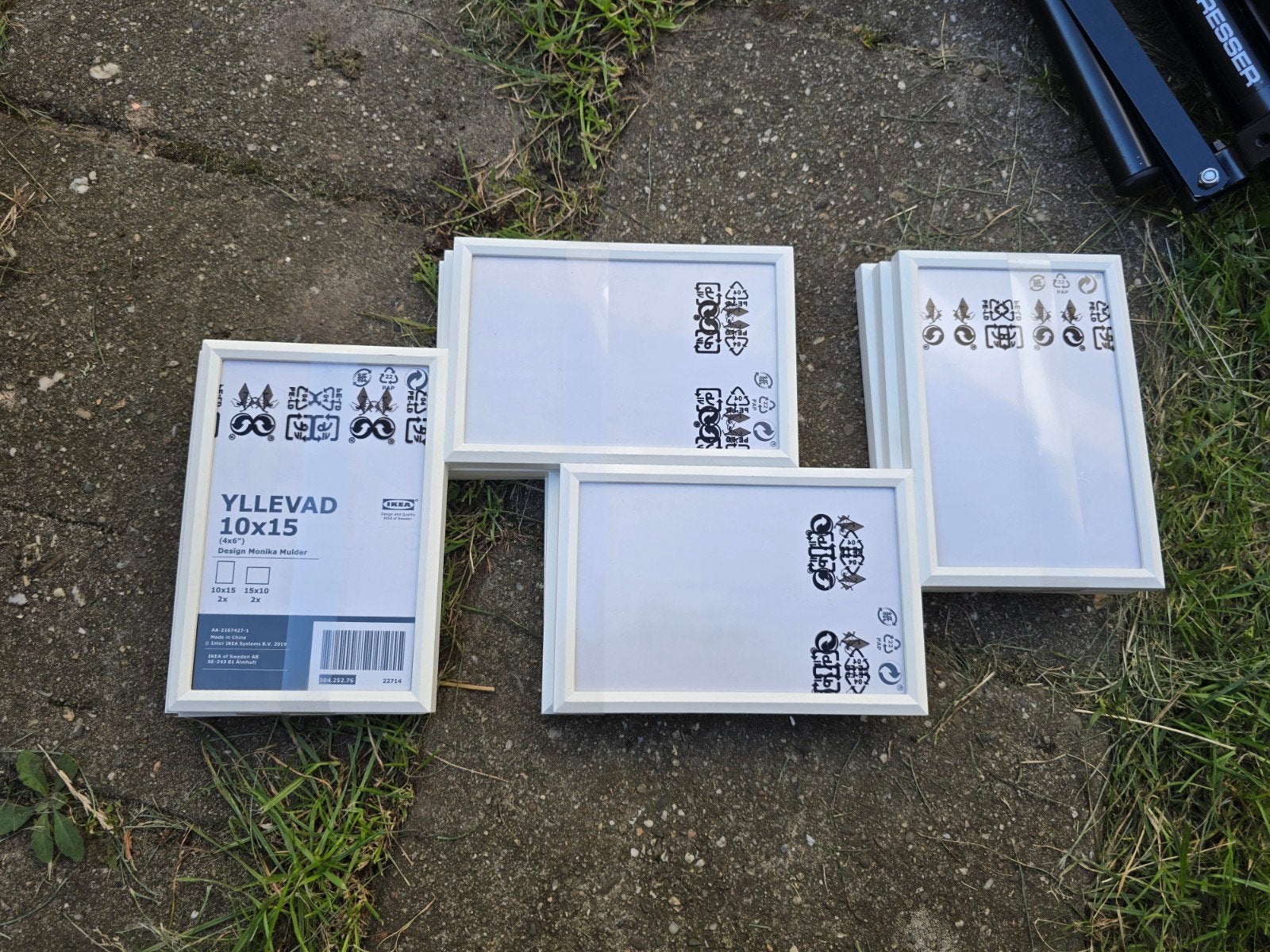 IKEA YLLEVAD Fotolijsten 10x15 cm - Wit (4 stuks), Huis en Inrichting, Woonaccessoires | Lijsten, Kunststof, Hangend, Nieuw, Ophalen of Verzenden
