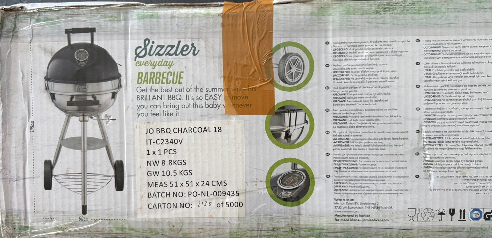 Perfect voor mooie weer, Jamie Oliver Sizzler BBQ, Ophalen of Verzenden, Nieuw
