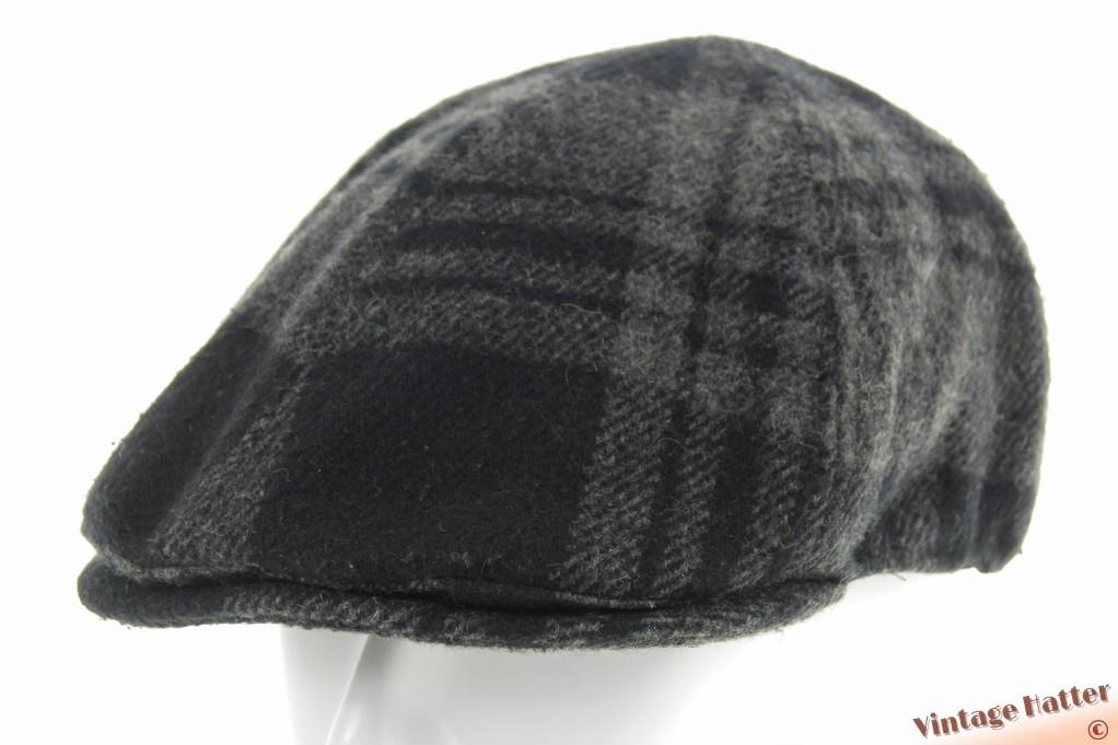 Vintage flatcap Platte pet met grijs geruite panelen 56-59, Ophalen of Verzenden, Zo goed als nieuw, 57 cm (M, 7⅛ inch) of minder