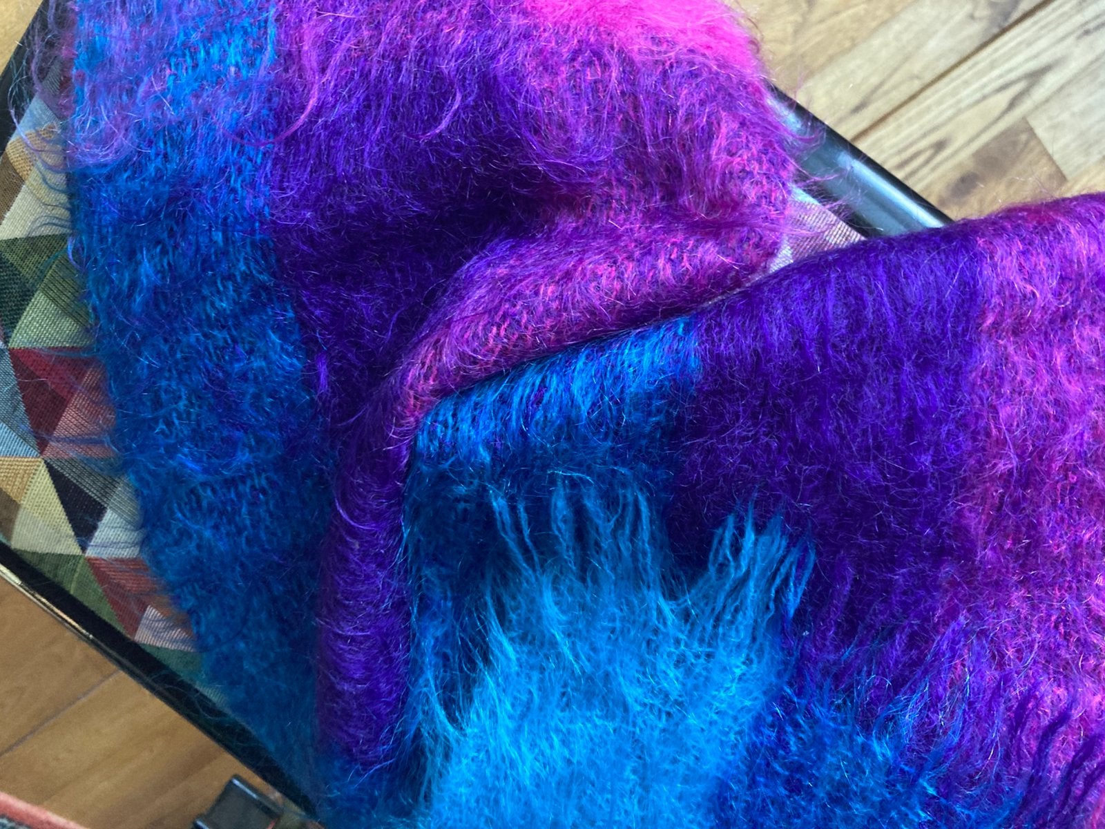 Handgemaakte shawl mohair wol, Overige typen, Overige kleuren, Verzenden, Maat 46/48 (XL) of groter