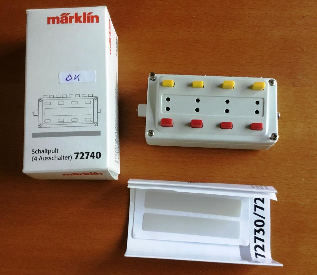 MäRKLIN H0 # 72740 Schakelbord met beschrijving in OVP, Wisselstroom, Gebruikt, Overige typen, Ophalen of Verzenden