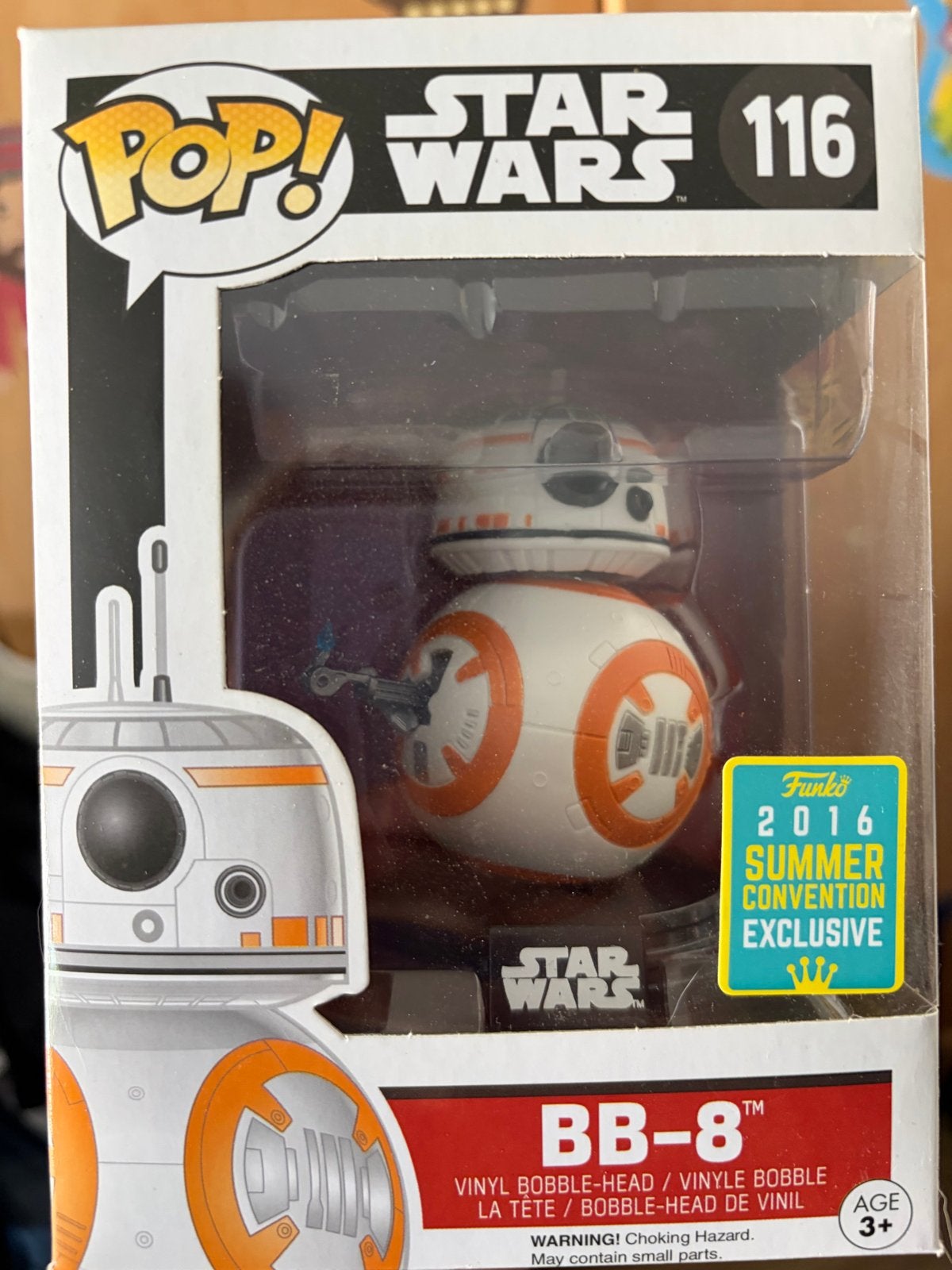 Funko Pop! Star Wars BB-8 2016 Summer Convention Exclusive, Ophalen of Verzenden, Nieuw