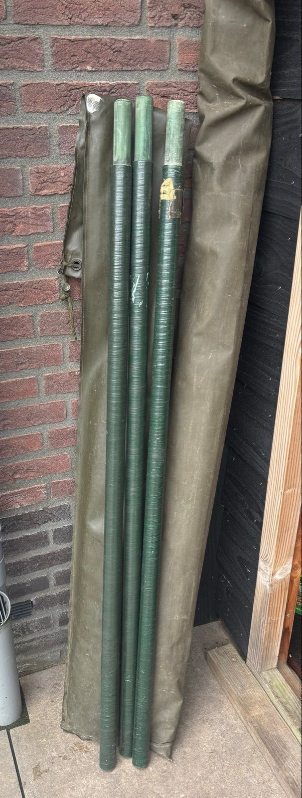 Fiberglas, 6 (2 sets van 3)  Leger Tentstokken met Draagtas, Ophalen, Gebruikt