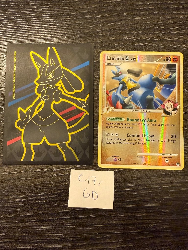 Lucario GL lv. 32 2009 8/111 Reverse Holo, Ophalen of Verzenden, Gebruikt, Losse kaart, Foil