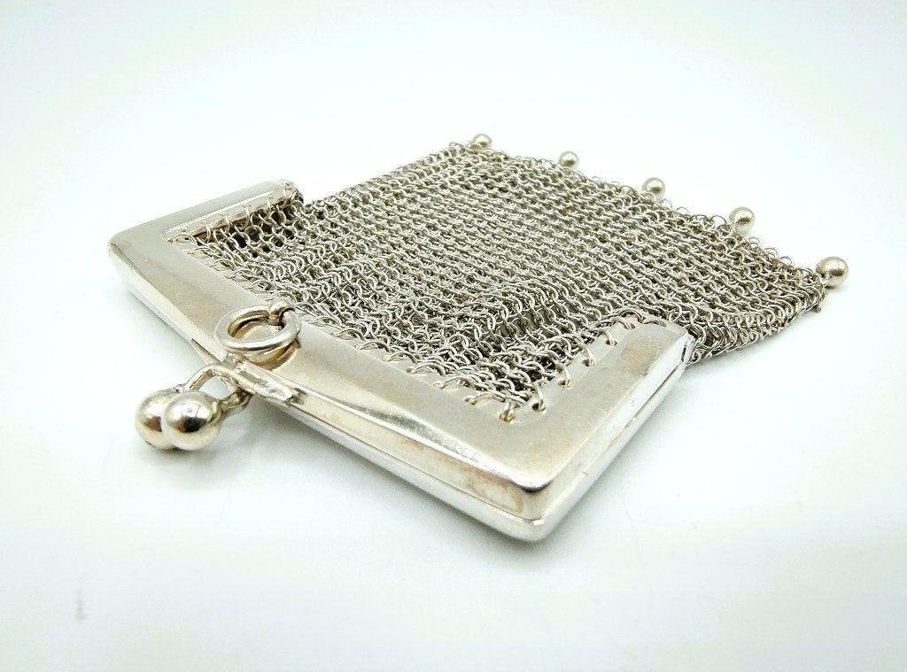 Zilveren beugeltasje met maliënkolder, 800, Verzenden, Zilver