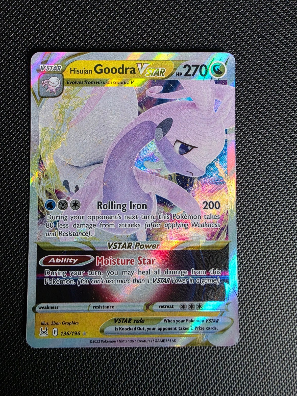 Hisuian goodra vstar #136 lost origin, Ophalen of Verzenden, Nieuw, Losse kaart
