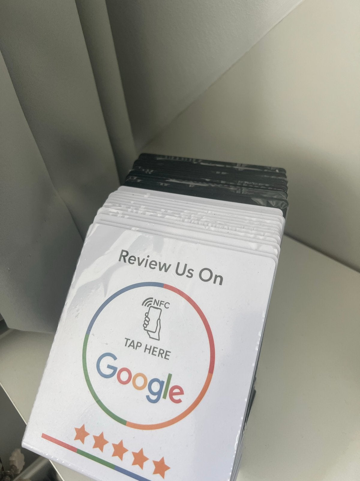 NFC Review Kaarten Wit en Zwart - Google Reviews, Computers en Software, Ophalen of Verzenden