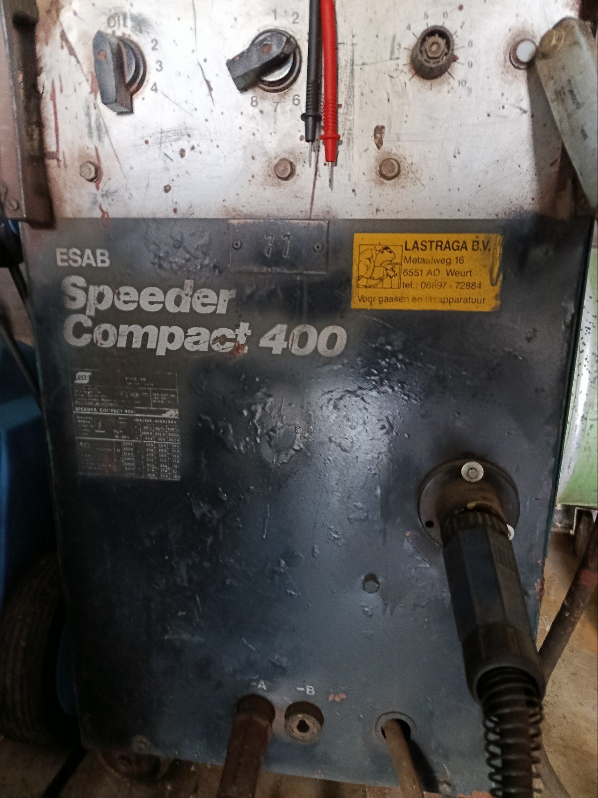 Esab lasapparaat, Ophalen, Co2