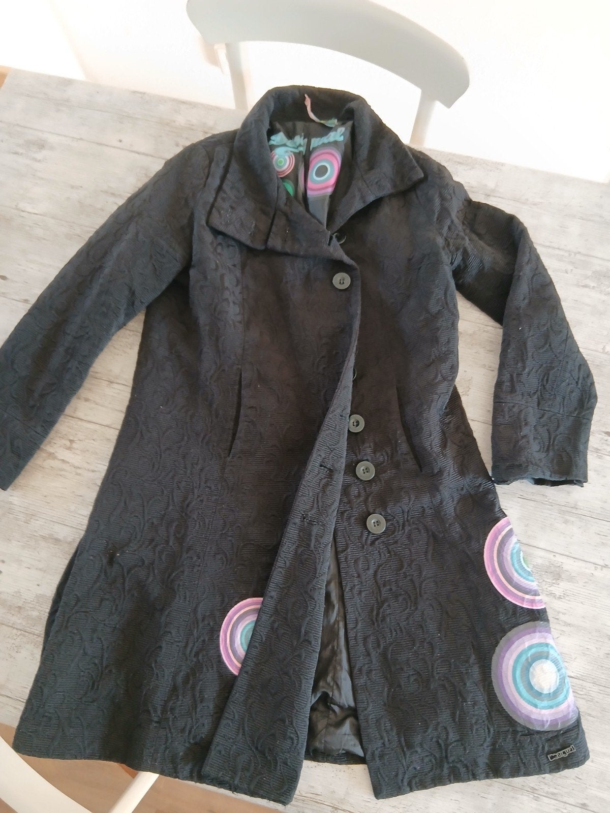 Desigual mantel 46, Verzenden, Gedragen, Maat 46/48 (XL) of groter, Zwart