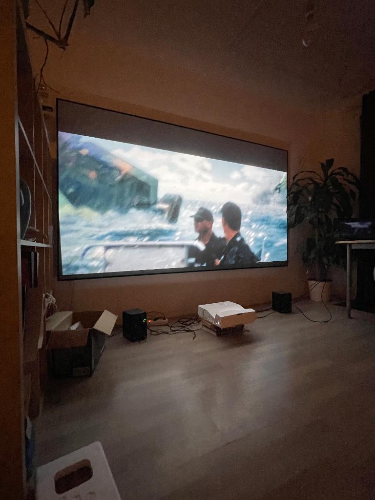 120" CLR Beamer Scherm Thuisbioscoop — XY Screens ZHK100B, Audio, Tv en Foto, Projectieschermen, Ophalen, Gebruikt