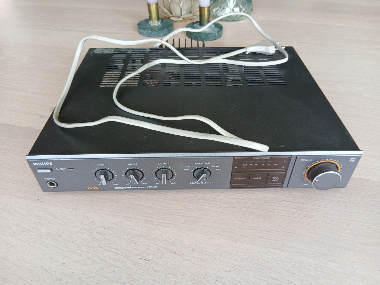 Philips FA443 Geïntegreerde Stereo Versterker, Overige merken, Gebruikt, Ophalen of Verzenden, Minder dan 60 watt