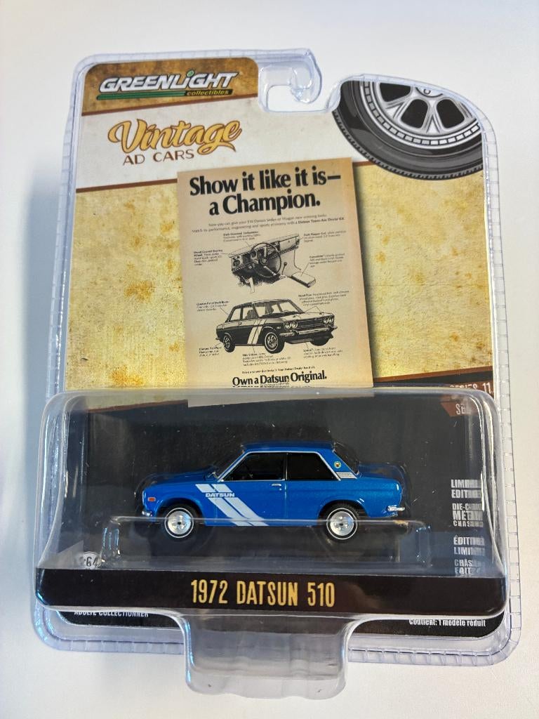 89625: Datsun 510 - 1972 - Greenlight 1:64, Auto, Nieuw, Ophalen of Verzenden, Bachsatztstr. 54 D 72131 Ofterdingen, Germany