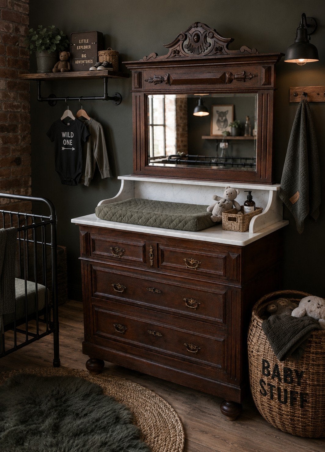 Antieke commode wastafel badkamermeubel marmer vintage dress, Antiek en Kunst, Ophalen of Verzenden