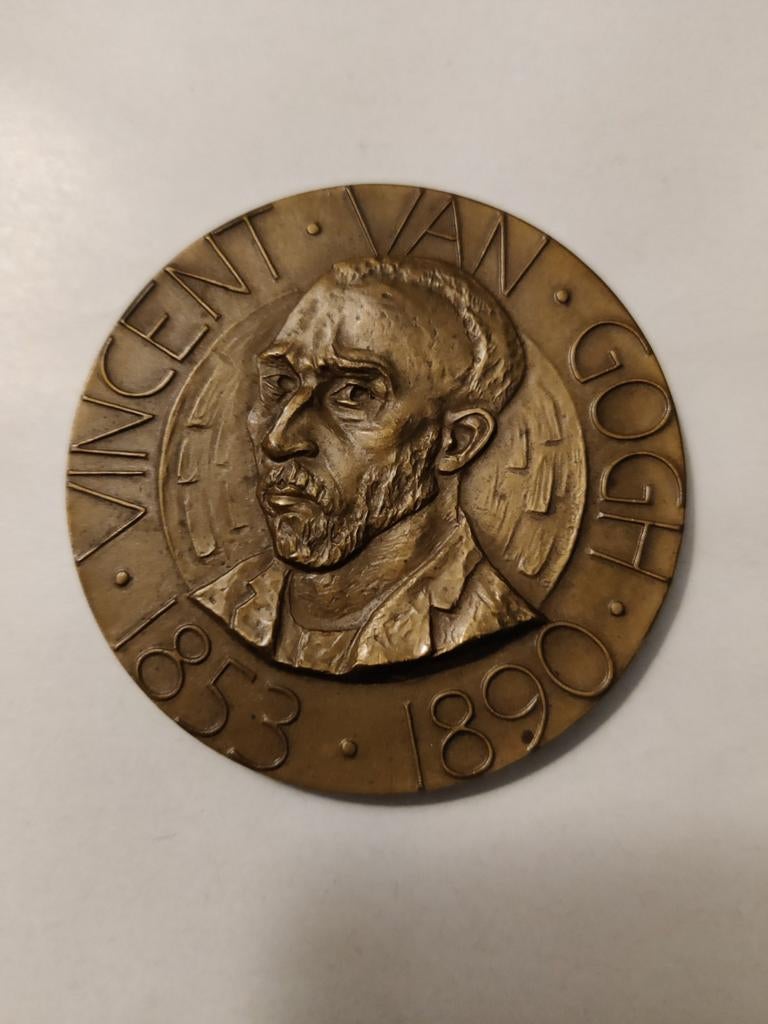 Vincent van Gogh Medaille - "Longa Ars Vita Brevis", Verzamelen, Ophalen of Verzenden, Zo goed als nieuw